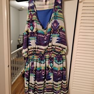 Aztec racetrack tunic dress